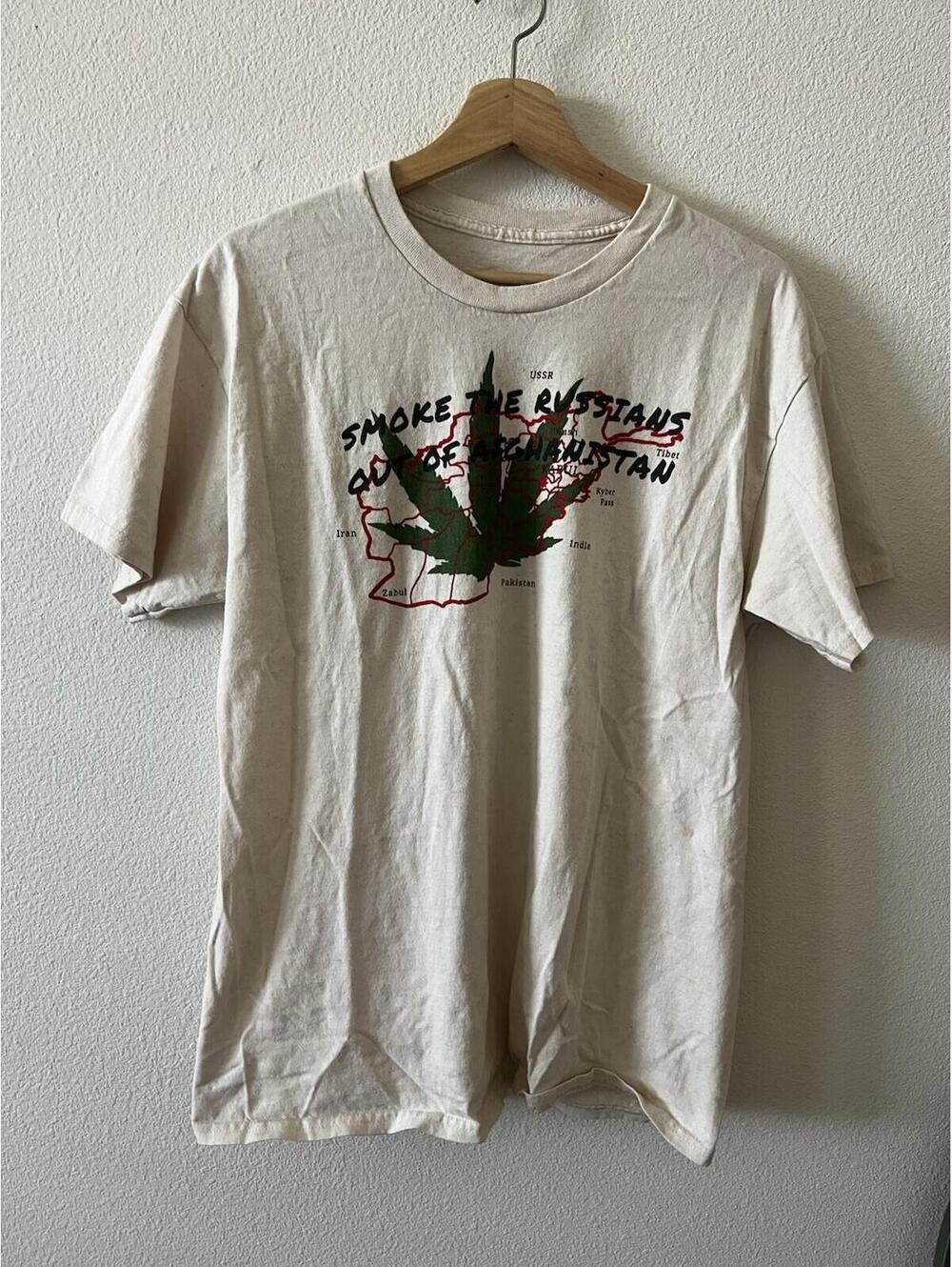 Vintage Smoke the Russians Out of Afghanistan Weed T-Shirt